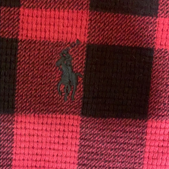 Polo Ralph Lauren Red & Black Plaid Thermal Size M - Picture 4 of 6